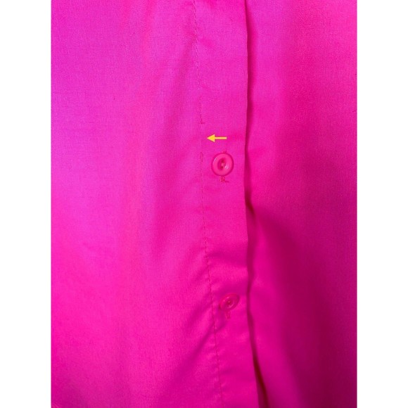 SHEIN Hot Pink Button Shirt size M - Picture 3 of 6